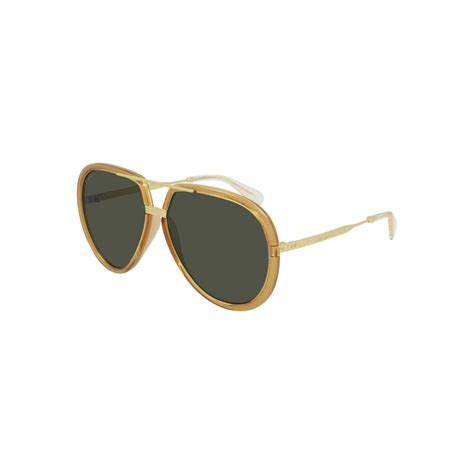 gucci gg0904s|GUCCI Aviator Sunglasses GG0904S Gold .